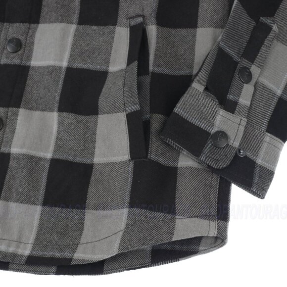 Sullen Art Collective Fang SCM5876 Long Sleeve Button Up Flannel Men`s Shacket - Picture 6 of 8